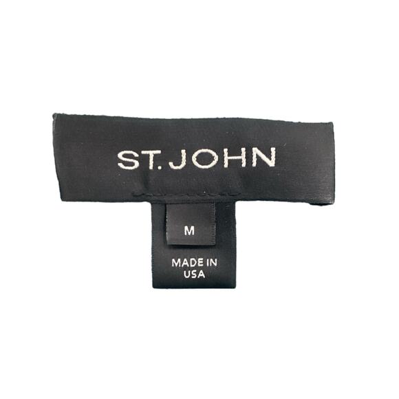 St. John Cardigan Women’s Size M Open Layered Wool Blend Waterfall Turquoise - Picture 5 of 5